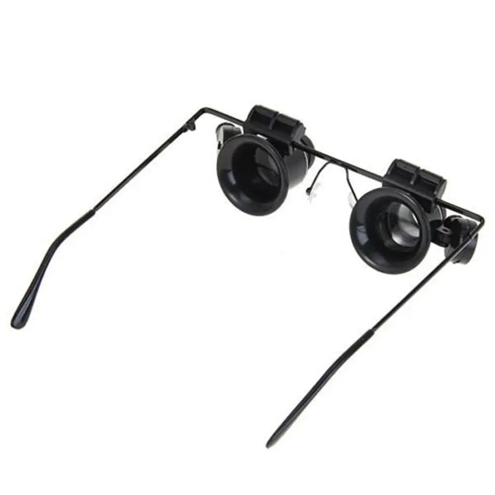 1x очки-бинокли Тип 20X часы ремонт ювелирных изделий Лупа со светодиодной