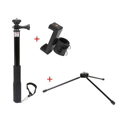 OSMO Карманный штатив селфи палка удлинитель W/Мобильный телефон клип для DJI Osmo Карманный ручной карданный Камера Удлинитель аксессуар - Цвет: Черный