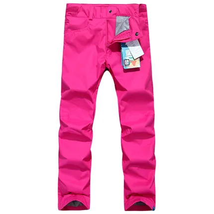 GSOU зимние двухслойные лыжные брюки для женщин уличные водонепроницаемые теплые