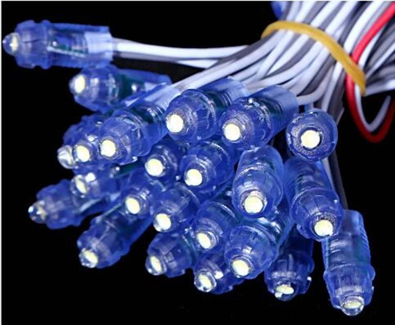 500 шт. 9 мм светодиодный пиксельный модульный строка DC 5 V IP65 Водонепроницаемый точечные лампы для рекламы с буквенным принтом, белый, красный, синий, зеленый, желтый