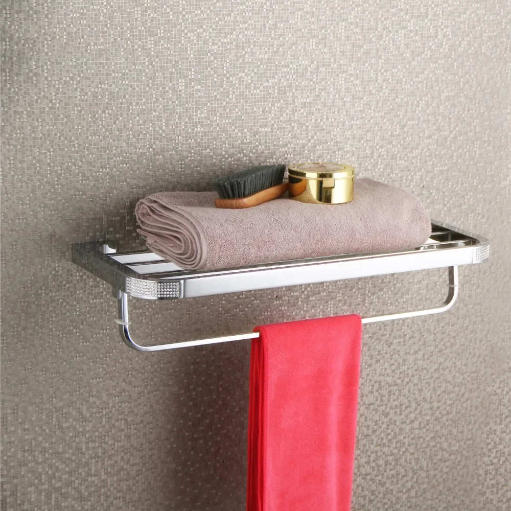 AODEYI Двухуровневая вешалка для полотенец с чешским хрусталем полка банных