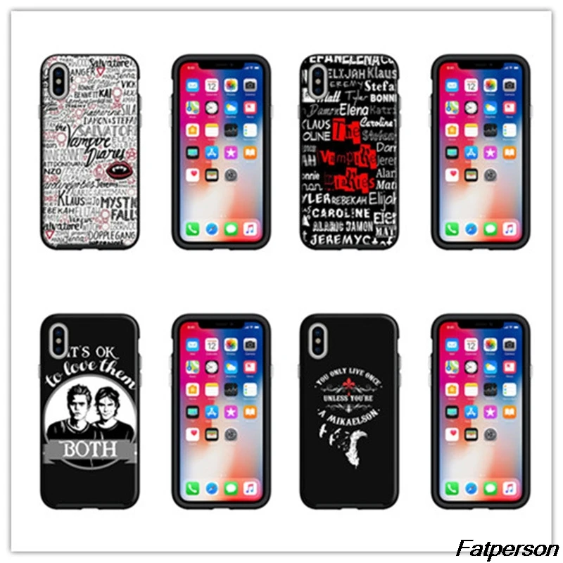 Черный мягкий силиконовый чехол из ТПУ с дневниками вампира для Apple iPhone X 8 8plus 7 7plus