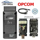 OPCOM V1.99 V1.95 V1.78 V1.70 V1.65 V1.59 OBD2 CAN-BUS считыватель кодов для Opel OP COM OP-COM obd2 Диагностический PIC18F458 FTDI чип