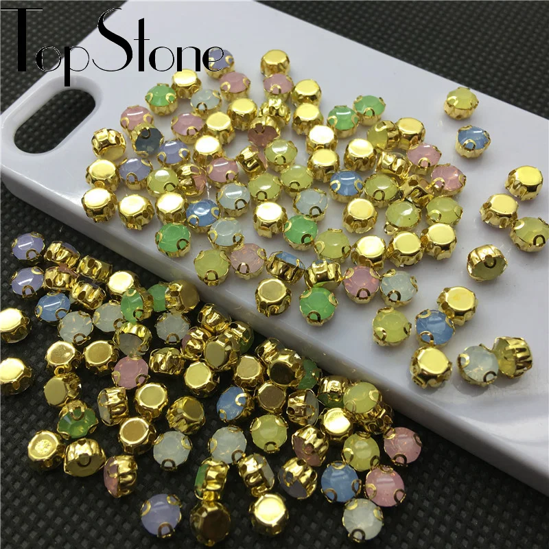 200 шт. 5 мм круглые каучуковые чаты пришивные камни розовый синий зеленый белый