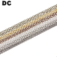 dc 10meterlot silver rhodium color bulk link rolo chains connectors 234657mm for diy necklace bracelet findings f711