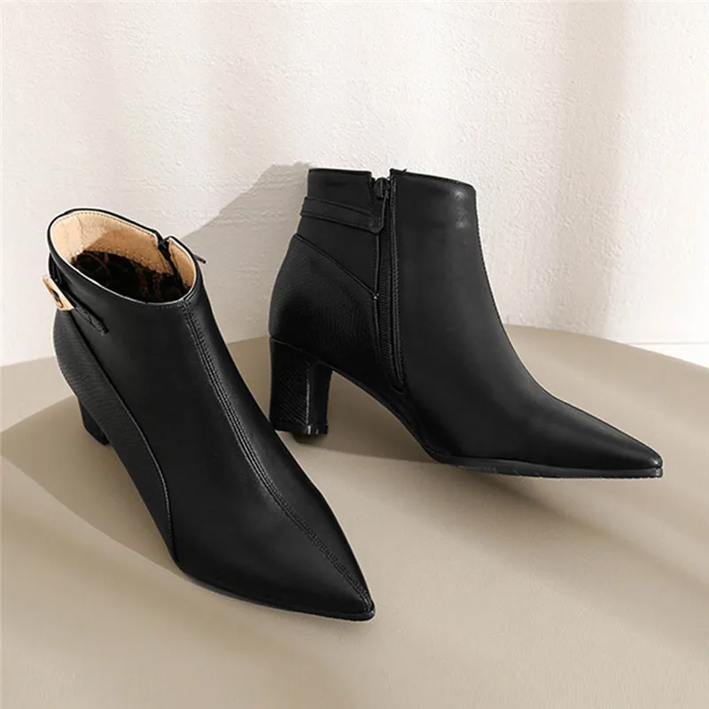 Женские ботинки на молнии со змеиным принтом Модные ботильоны квадратном