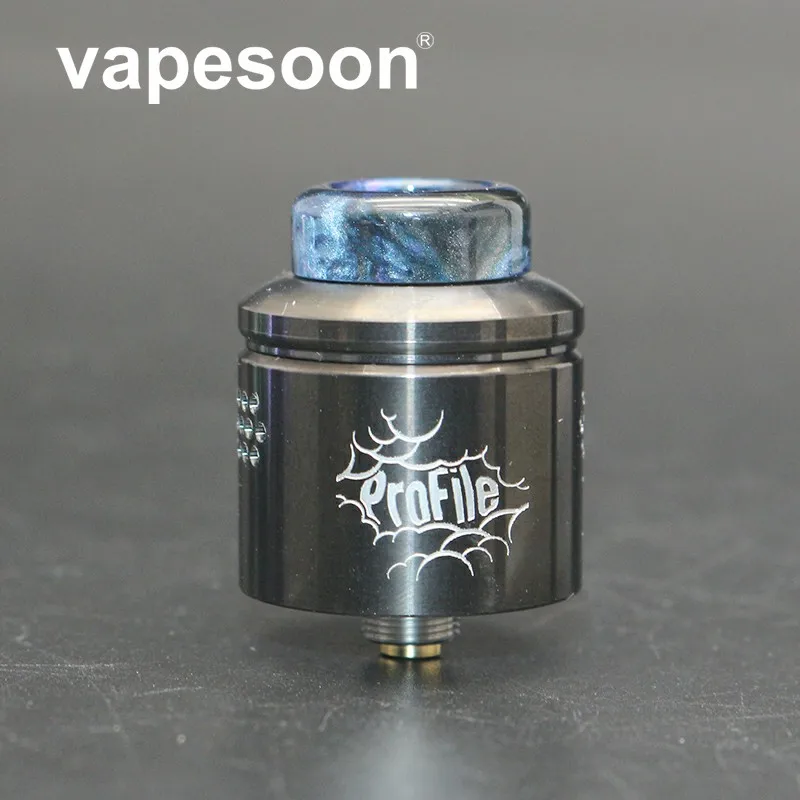

Newest Profile RDA tank 24mm rebuildable electronic cigarette atomizer Black Sliver Color Stainless Steel Material