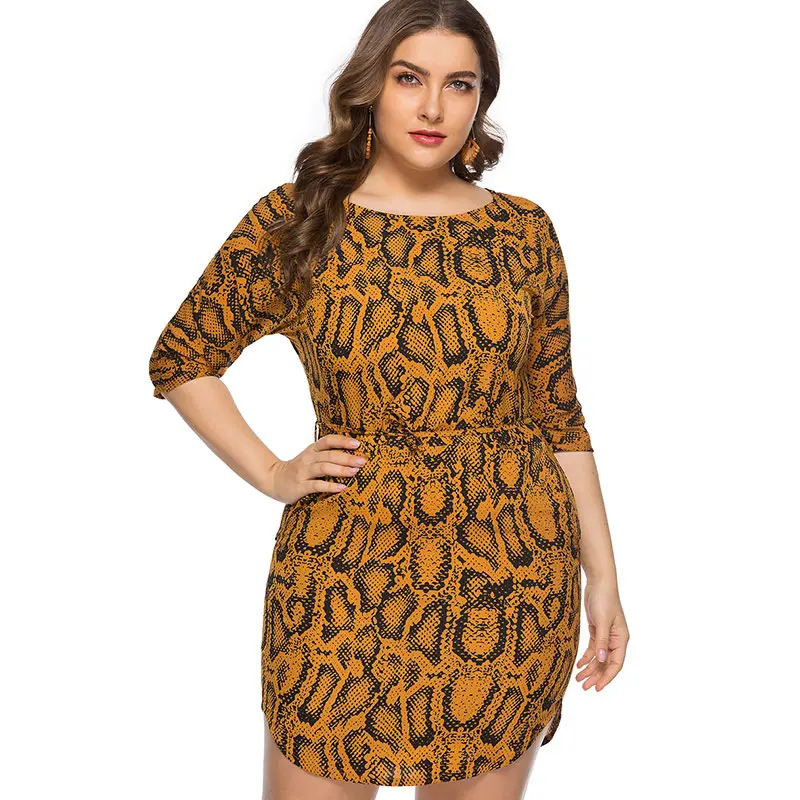МК 2019 Лето Новое поступление WomensPlus Размеры миди neon платье 4XL 5XL 6XL Модные женские