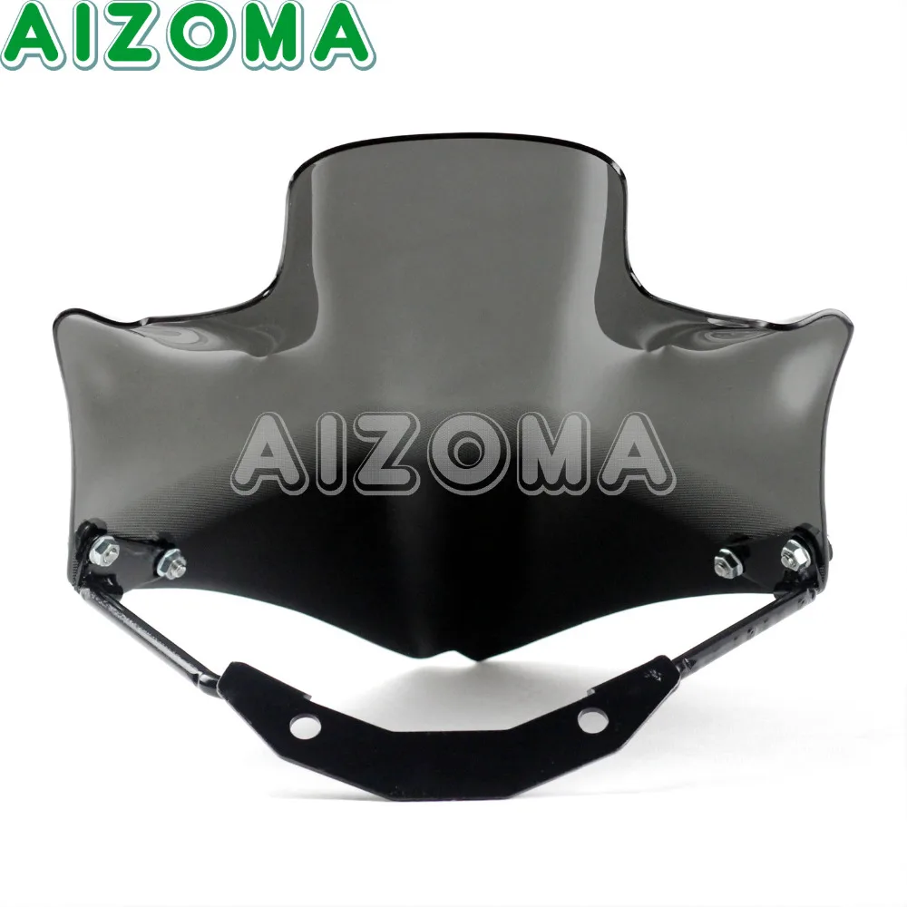 Ветровой отражатель ветрового стекла с креплением на кронштейне для мотоцикла