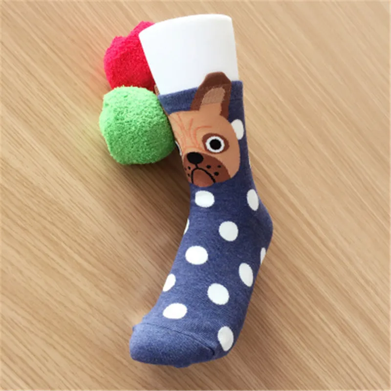 Harajuku/женские носки для взрослых с собаками из мультфильмов; сезон осень-зима; Meias; новые рождественские подарки