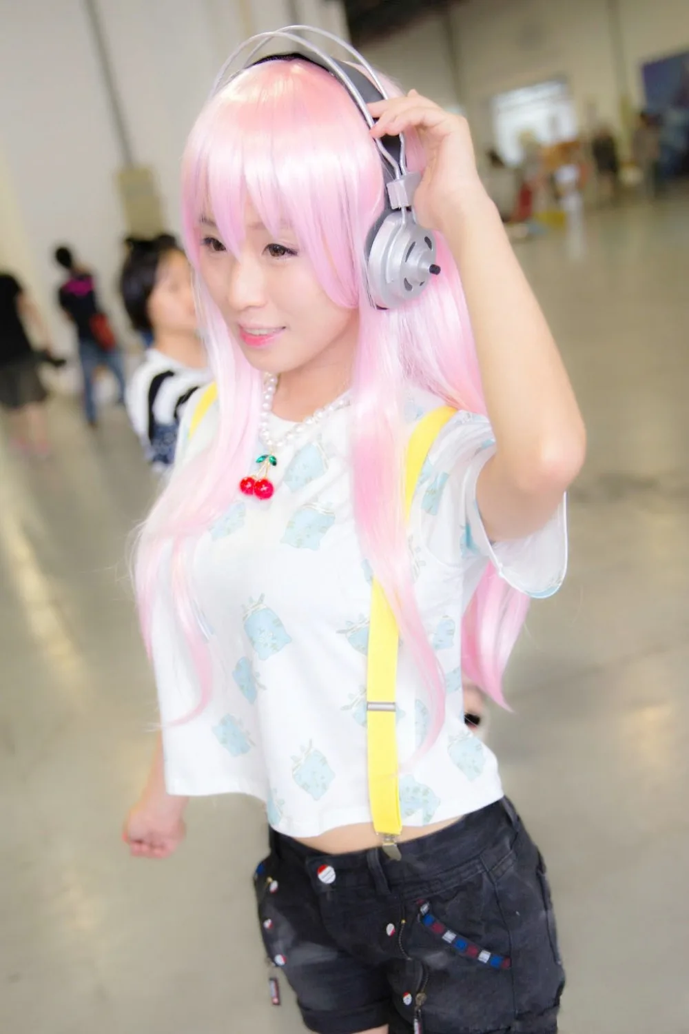 Аниме Супер Sonico гарнитура Supersonico костюм для косплея реквизит EVA наушники ПВХ