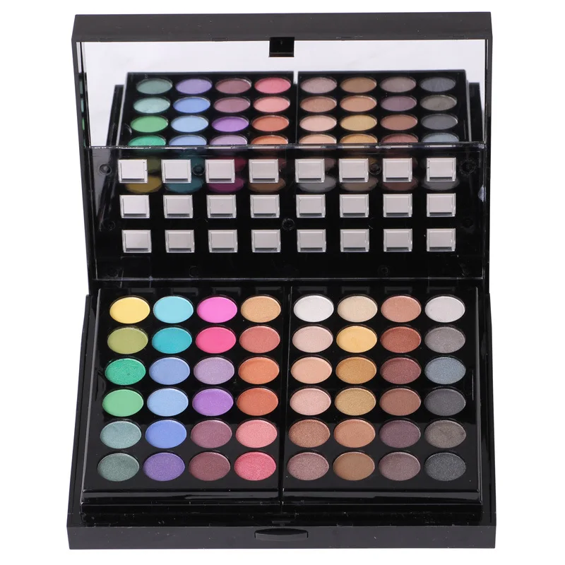 Новинка 78 полноцветный Pro макияж установить комплект для век блеск губ палитра