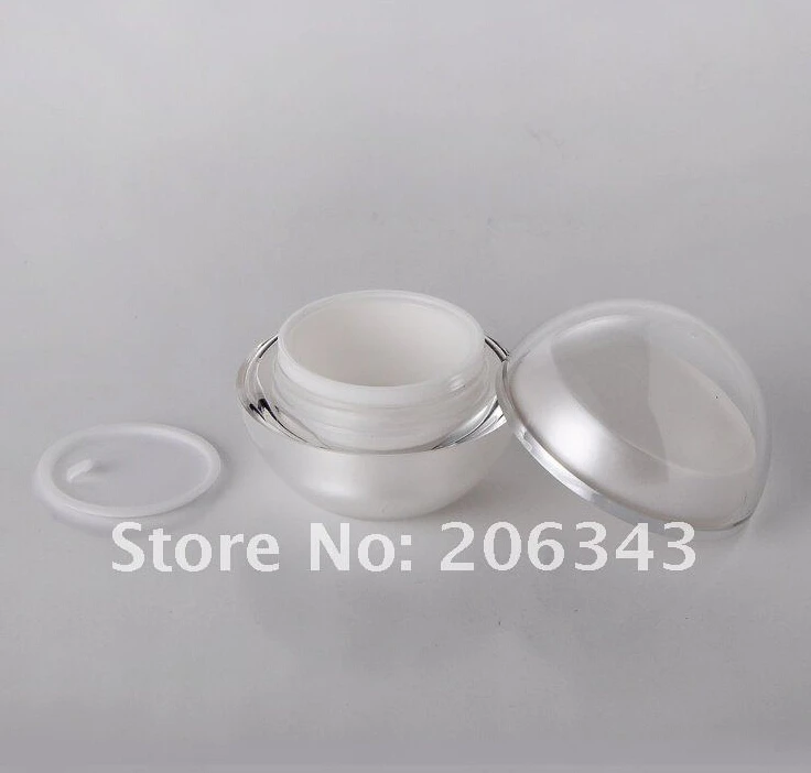

30G white acrylic ball shape cream bottle,cosmetic container,,cream jar,Cosmetic Jar,Cosmetic Packaging