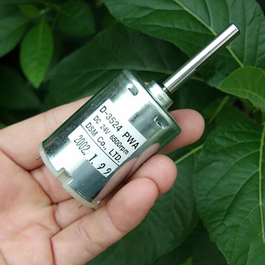 1 шт. DC24V 6500RPM Высокий крутящий момент 545 двигатель с 6 мм вала длинная ось