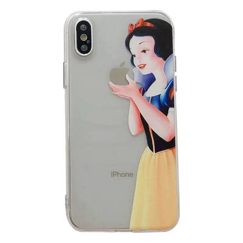 Чехол для телефона с рисунком принцессы Белоснежки iPhone 7 8 6 6s puls X XS MAX XR прозрачный