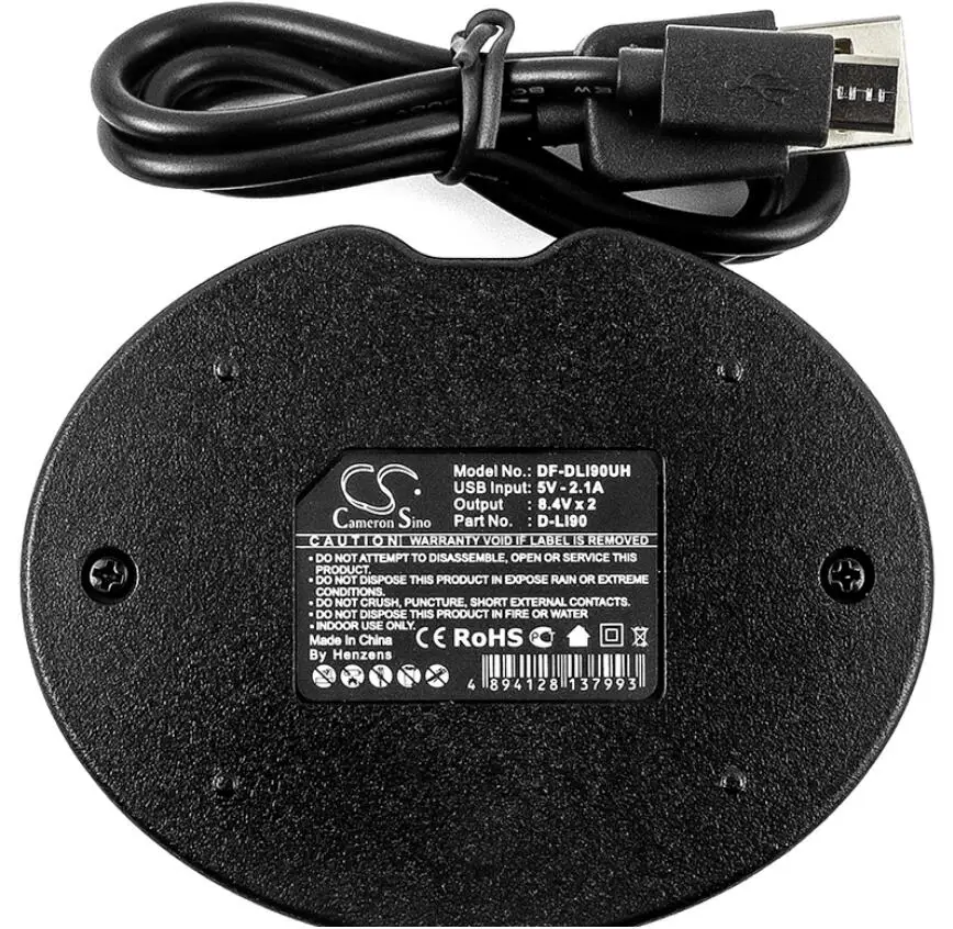 Cameron Sino D-BC90 D-LI90 USB зарядное устройство для PENTAX 645D K01 K-01 K3II K5 K5IIs K7 K-7D камеры |