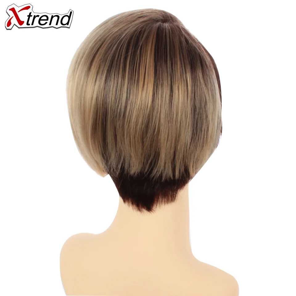 Синтетические короткие прямые волосы Xtrend 6 дюймов 110 г парики для женщин Омбре