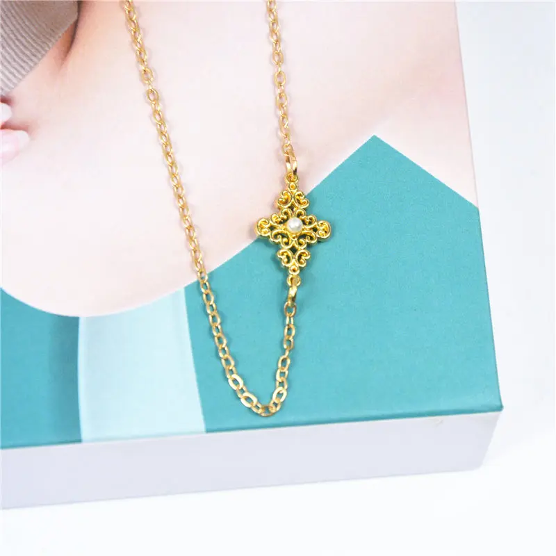 ZCHLGR 2019 New Gold Vintage Retro hollow Pearl Necklace For Women Girls Choker Necklaces &amp Pendants Female Jewelry | Украшения и