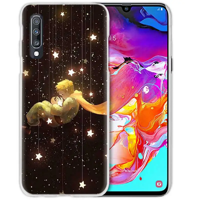 С принтом «Маленький принц», чехол для samsung Galaxy A50 A70 A20e A40 A30 A20 A10 A8 A6 плюс A9 A7 жесткий прозрачный чехол для телефона чехол Capa
