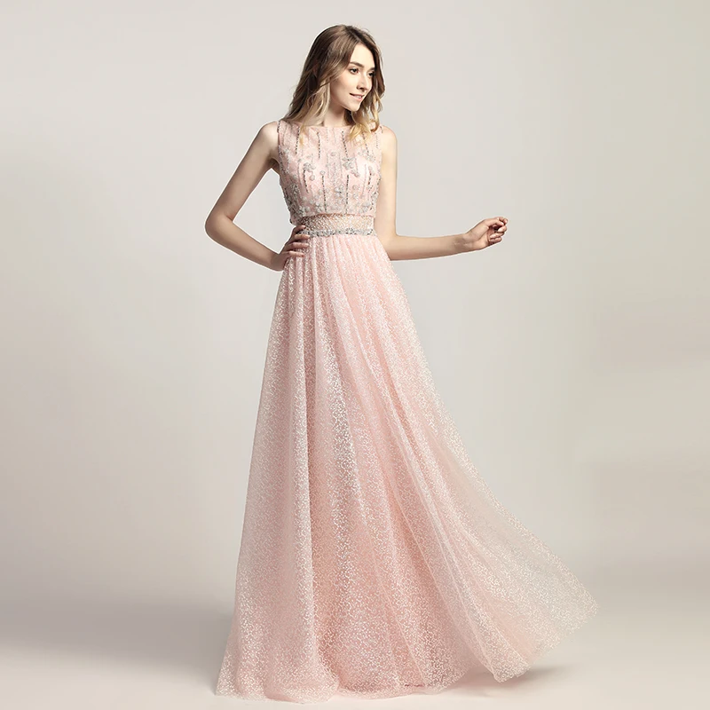 Robe De Soiree Последние Роскошные стили элегантное строгое длинное вечернее платье Линия Хрустальные Вечерние платья Реальные фотографии LSX446
