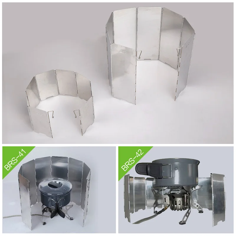 Открытый Кемпинг плита крышка лобовое стекло 8 тарелок складной ветер экран