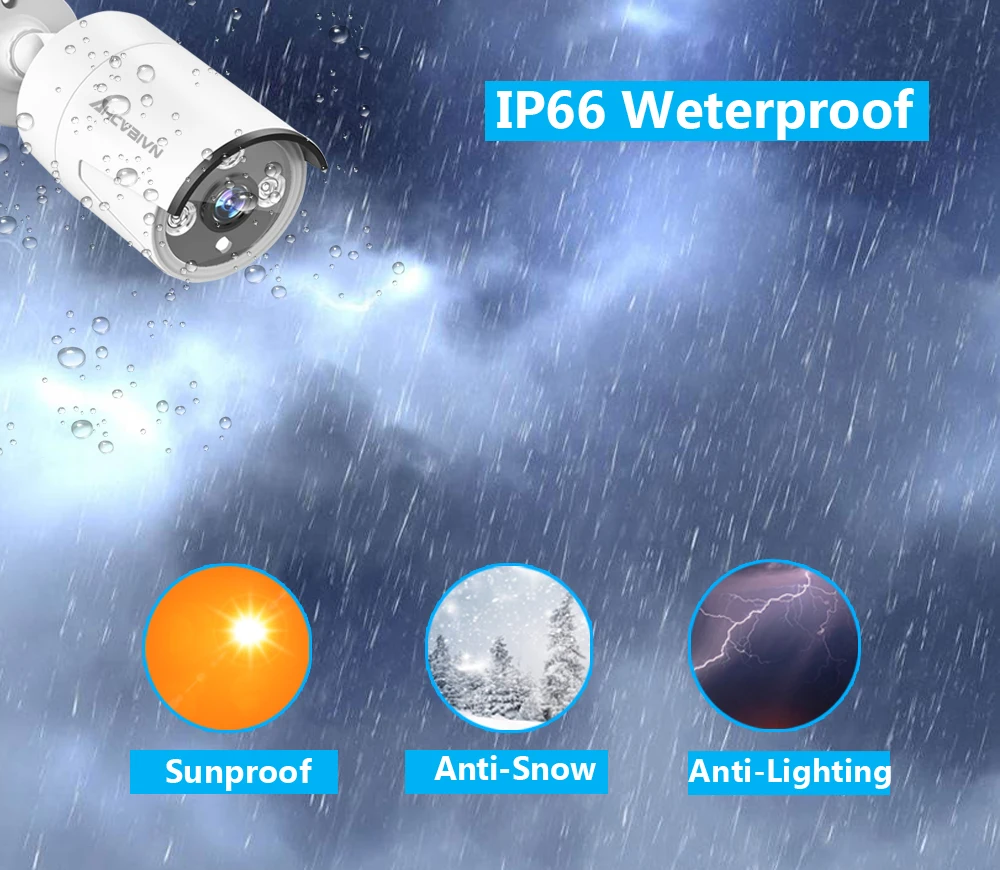 8Ch HD H.265 5MP POE камера безопасности NVR CCTV система с 2592*1520 ip-камера наружного ночного видения комплект видеонаблюдения