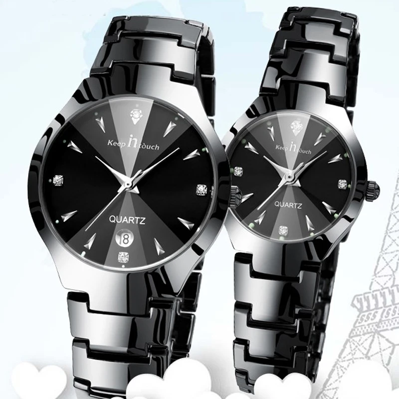 В курсе Нержавеющая сталь Водонепроницаемый Любители кварцевые наручные часы