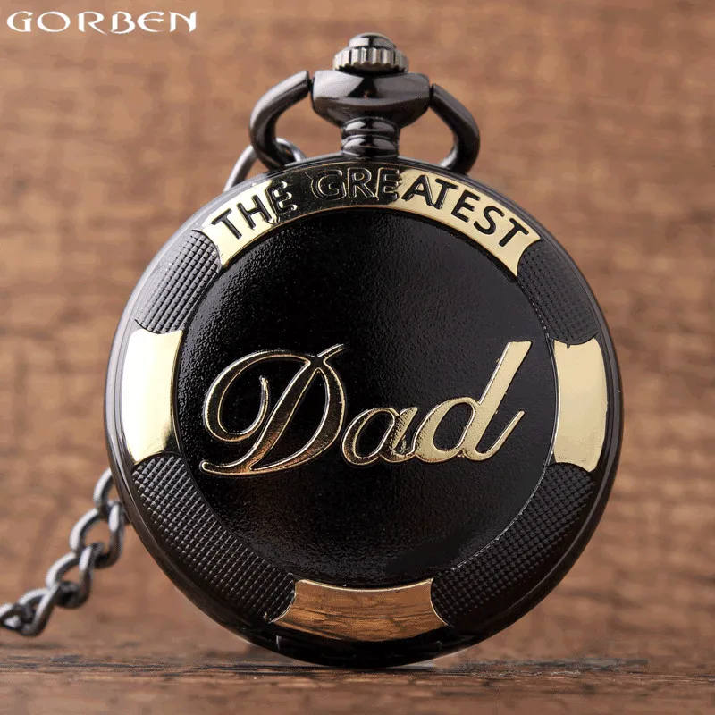 Винтажный подарок сыну папе кварцевые карманные часы ожерелье подвеска с