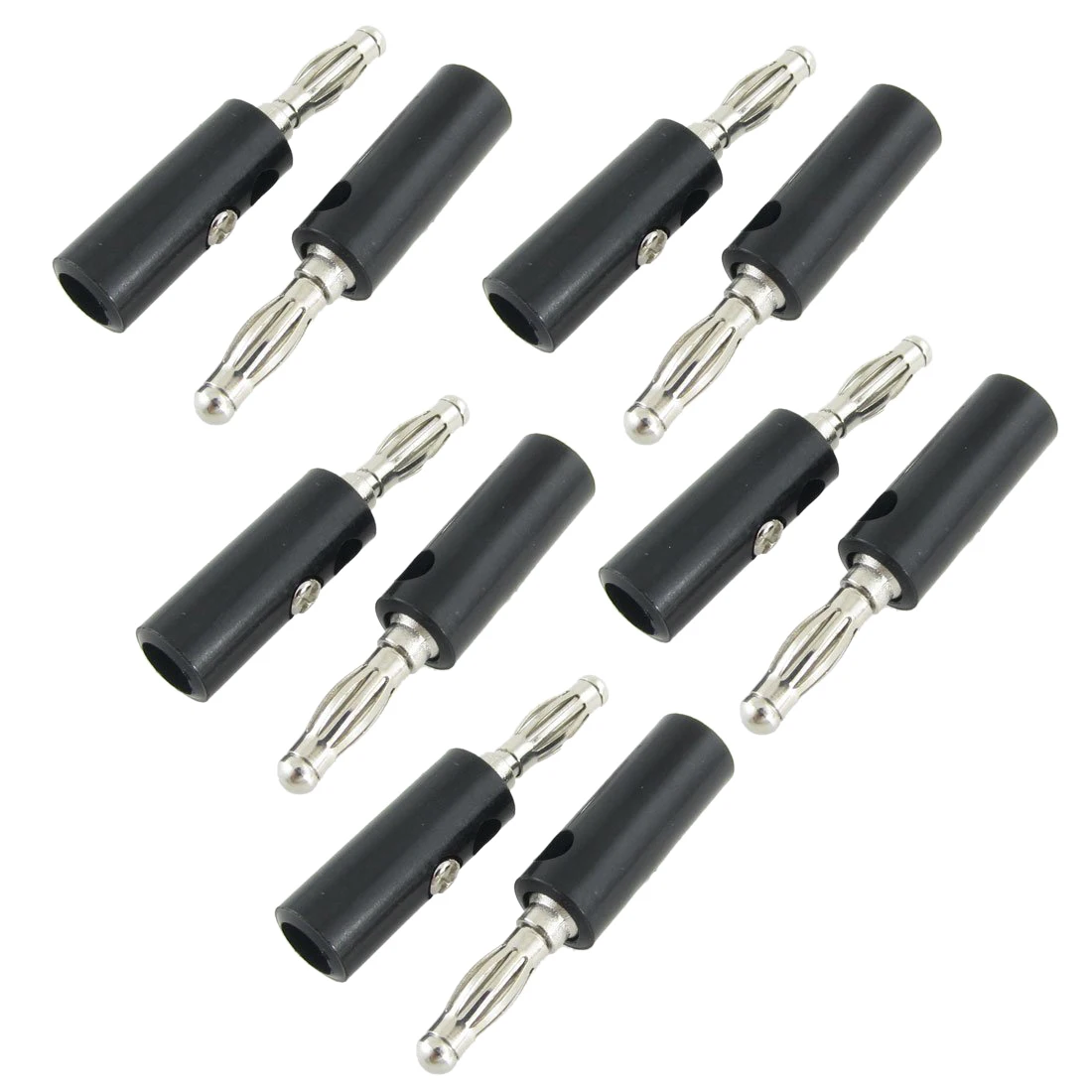 10x Speaker Wire Cable Banana Plugs Screw Type Connectors 4mm Black | Электроника