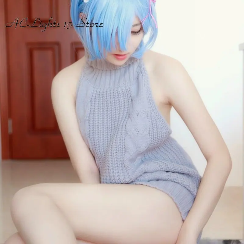 Spring Summer Sexy Halter Sweater Female High Collar Sleeveless Knit Pullover Women Tops 2022 Japanese Girl Killer | Женская одежда