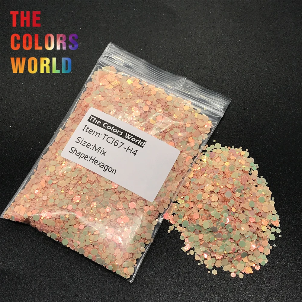 

TCT-237 Hexagon Shape Mix Size Nails Glitter Nail Art Decoration Body Glitter Makeup Face Paint Makeup Handwork DIY Accessoires