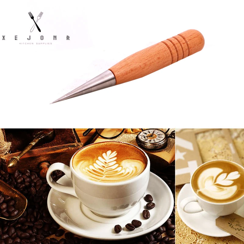 XEJONR новый кофе художественные иголки из Нержавеющей Стали Кафе DIY деревянная