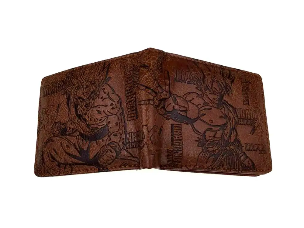 Новый аниме Dragon Ball Z Двойные Бумажник кожаный полиуретановый Кошелек для монет DBZ