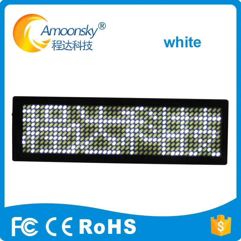 Программируемая прокручивающаяся светодиодная бирка с именем красная синяя