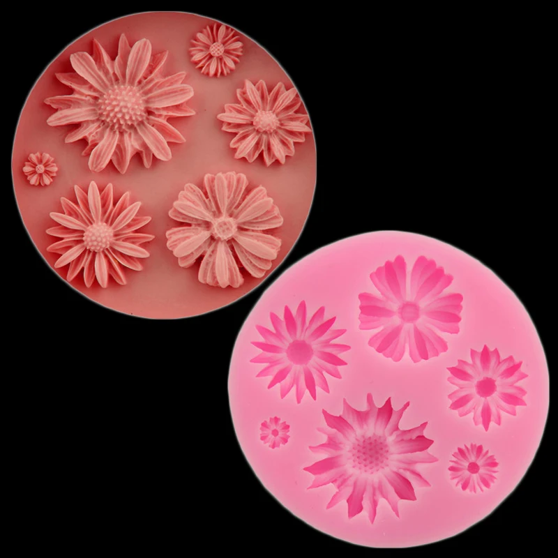 Хризантема Клык Дэн торт украшение силиконовая формочка в виде цветов форма для