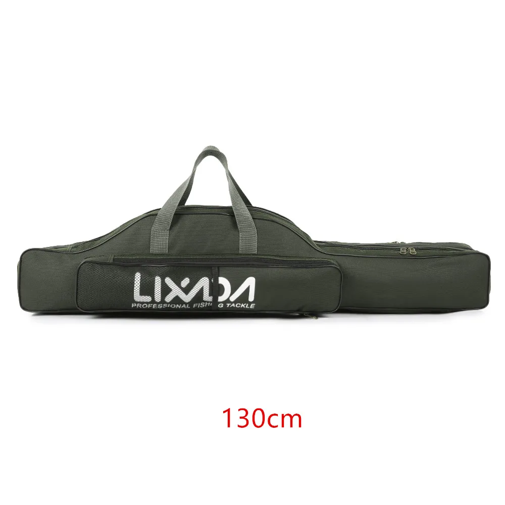 130cm green Lixada 100/130/150cmFishing сумка Портативный складная сумка для Рыболовной Удочки Удочка Шестерни снасти инструмент дорожная сумка для хранения для песка - Цвет: 130cm green