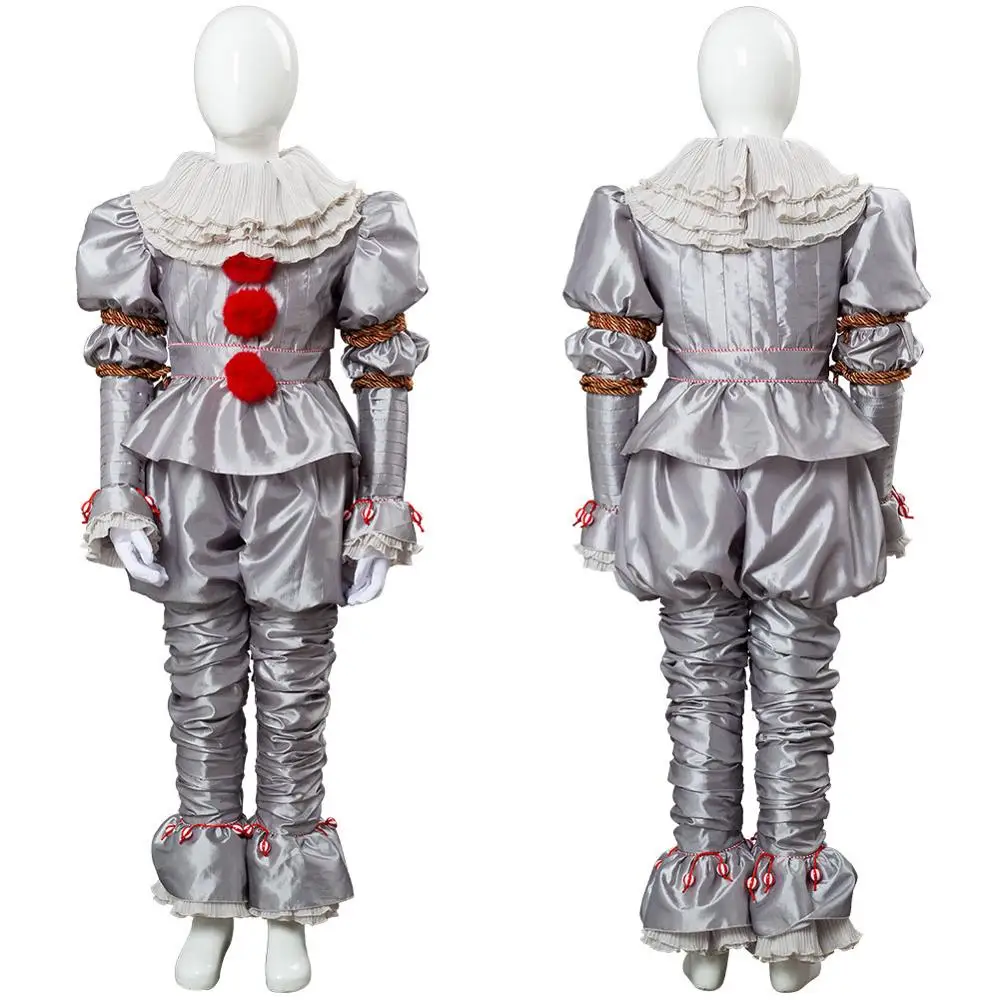 2019 Stephen King's IT 2 Pennywise Costume The Clown Cosplay Outfit Suit Halloween For Kids Child |