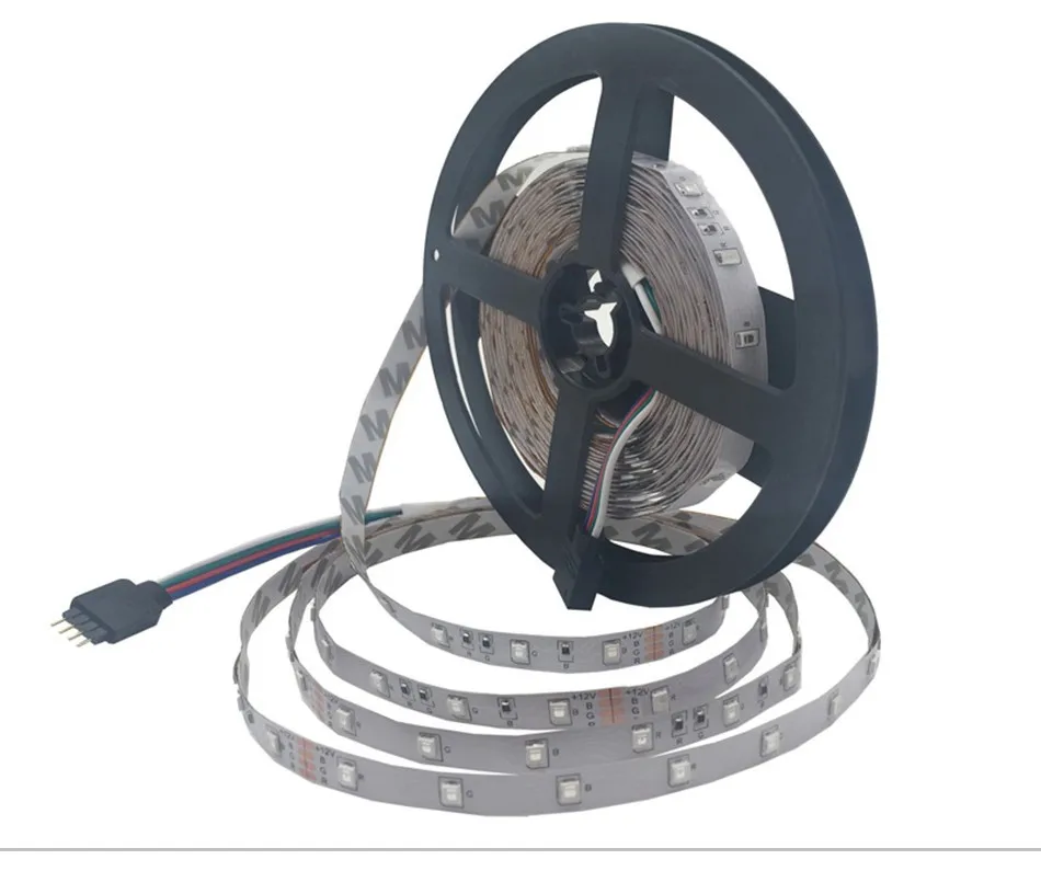 

Kitop 5m RGB 3528 LED strip DC12V Led light 300leds not waterproof Light Flexible Ribbon Tape 24 Key controller +power adapter