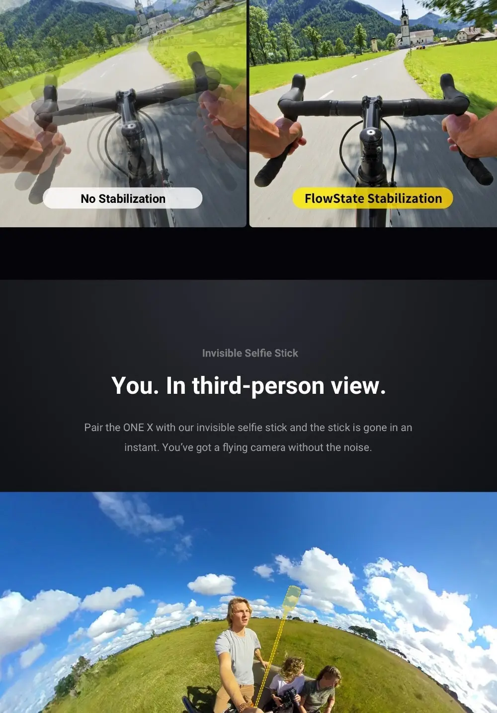 Insta360 ONE X Экшн-камера VR Insta 360 панорамная камера для IPhone и Android 5,7 K видео 18MP фото невидимая селфи-палка