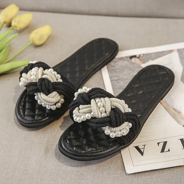 Летние женские туфли с кисточками и плетеной тесьмой модные на плоской подошве