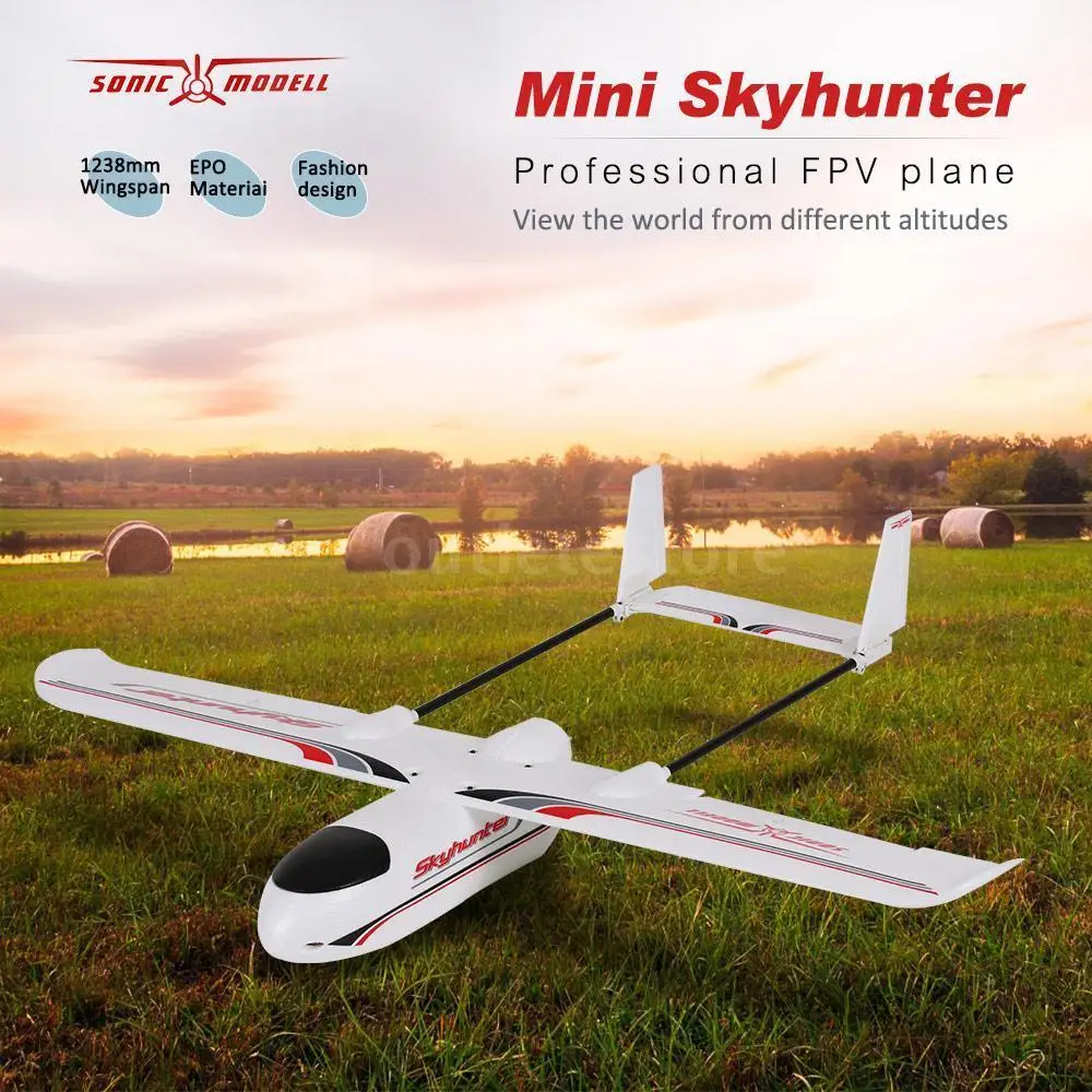 Sonicmodell Micro Mini Skyhunter V2 1238 мм комплект летательного аппарата EPO FPV RC|Радиоуправляемые