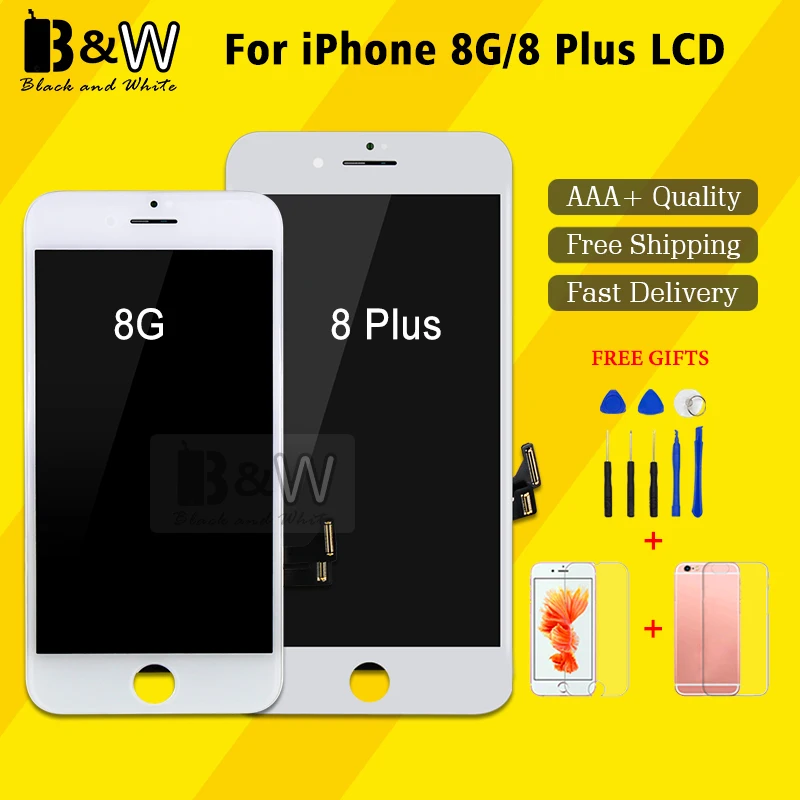 Китай Alibaba высокое качество без битых пикселей для iPhone 8 LCD 5 8P 3D сенсорный дисплей