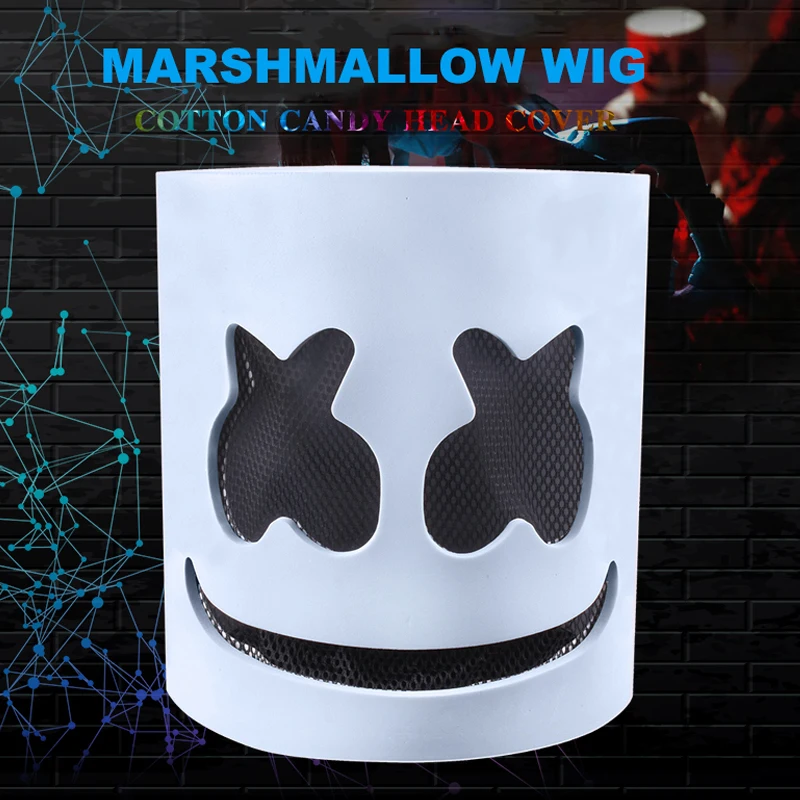 Электронная музыка фестиваль Зефир маска диджея Косплей Аксессуары Marshmello полное