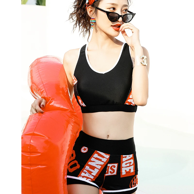 2019 Новый мультяшный персонаж принт сокрытия купальник молодая девушка три штуки