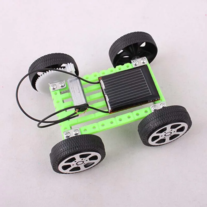 1 шт. Солнечная энергия Мини DIY игрушка автомобиль Набор Робот игрушка движущийся гонщик Детский развивающий гаджет хобби Забавный солнечный автомобиль набор