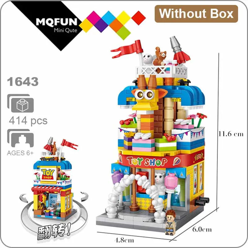LOZ 1643 Without Box LOZ мини-блок улица город 3d Строительные блоки дом мультфильм магазин модель DIY сборки игрушки для детей Обучающие аниме развлечения - Цвет: LOZ 1643 Without Box