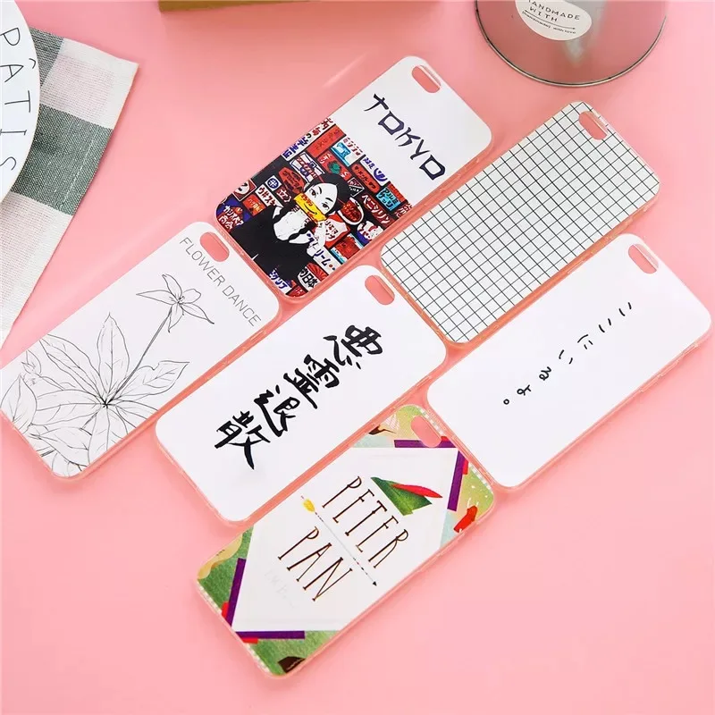 Lattice Peter Pan Text 3D Relief Silicone Case For Apple iPhone 5 5S SE 6 6S 7 8 Plus X TPU Summer Flower Phone |