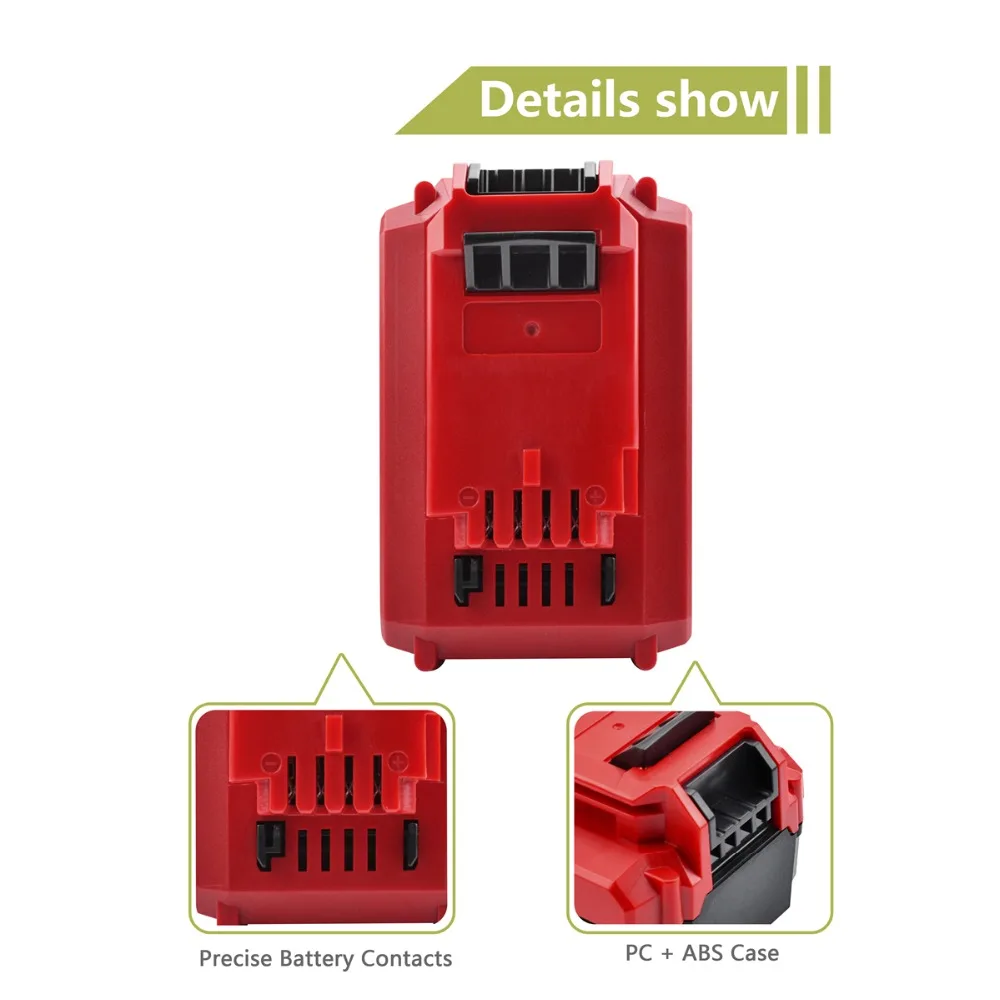 

Powtree 20V 5000mAh Li-lon Battery for Porter Cable PCC685 PCC685L PCC685LP PCC680L PCC682L Power Tools