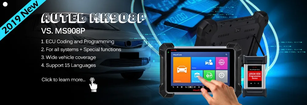 AUTEL MaxiCOM MK908P OBD2 автоматический диагностический инструмент для программирования ECU OBDII сканер J2534 ECU программист PK MaxiSys Pro Elite MS908P