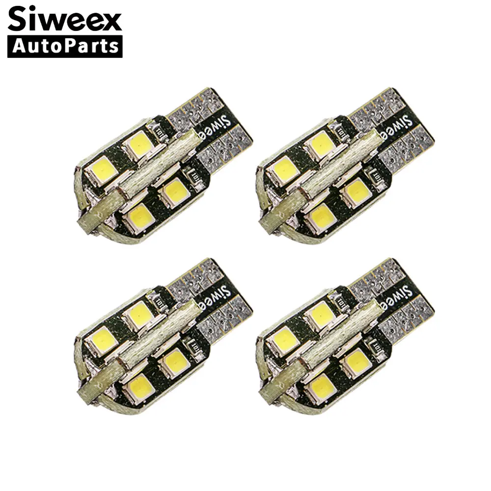 4 шт. siweex W5W T10 светодиодный 16 2835 SMD светодиодные фары автомобиля 194 168 Купол номерной знак двери авто Боковой габаритный фонарь габаритные лампы 12V теплый белый